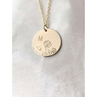 Personalised Wildflower Bouquet Necklace-Deluxur
