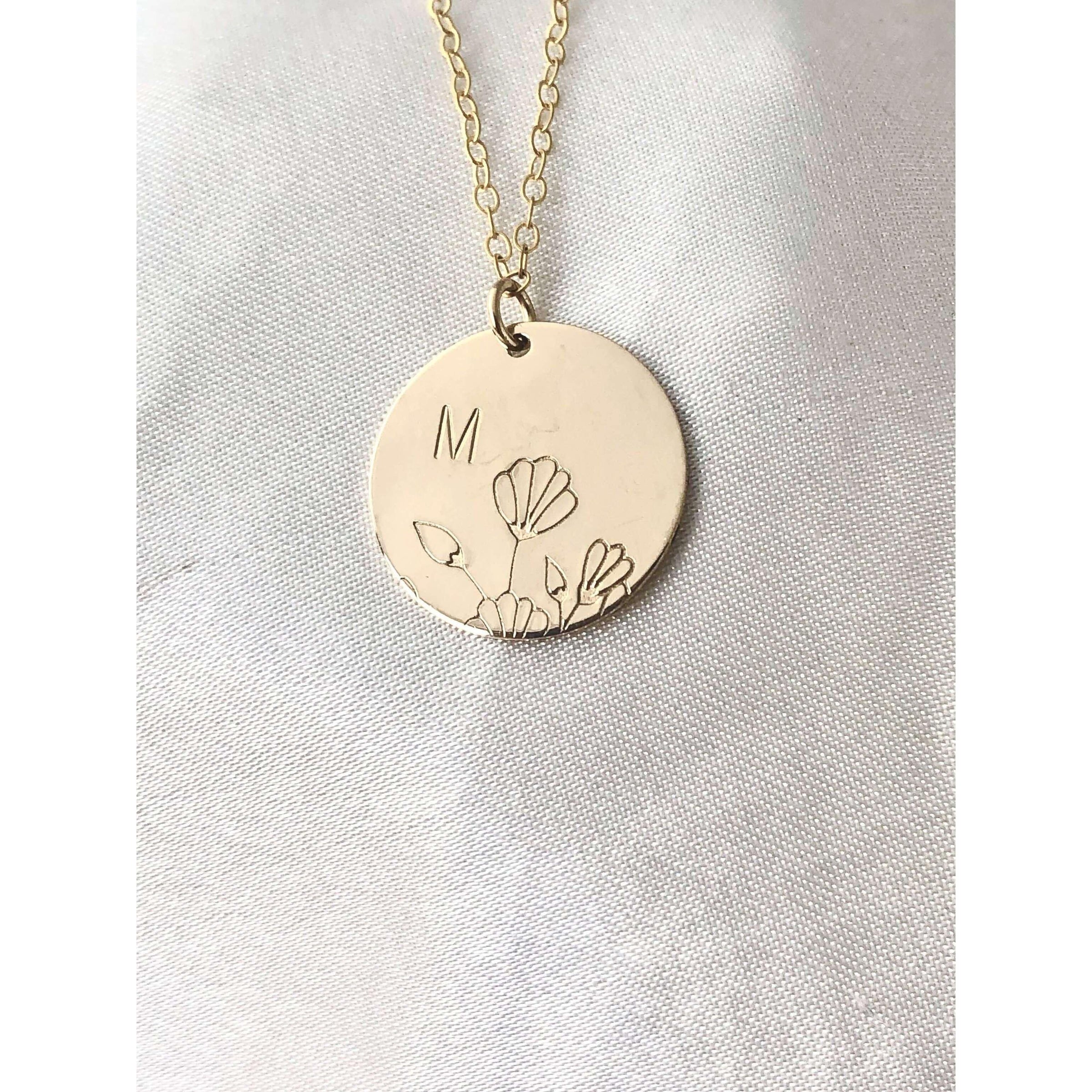 Personalised Wildflower Bouquet Necklace-Deluxur