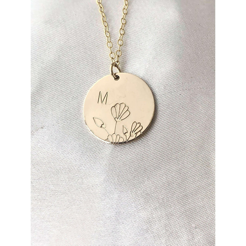 Personalised Wildflower Bouquet Necklace-Deluxur