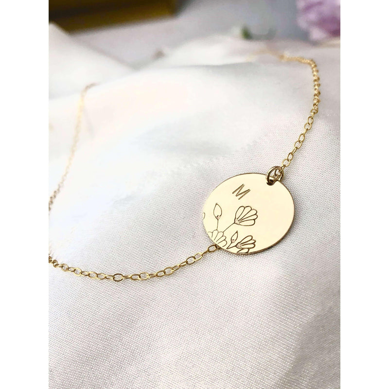 Personalised Wildflower Bouquet Necklace-Deluxur