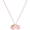 Rose Gold 2 Discs Necklace-Deluxur