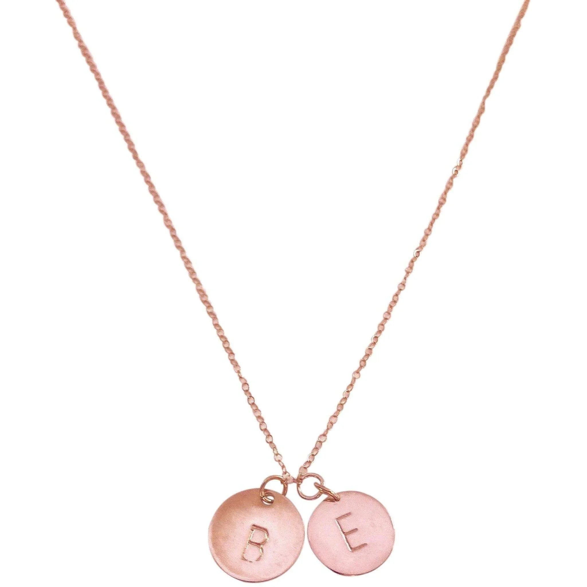Rose Gold 2 Discs Necklace-Deluxur