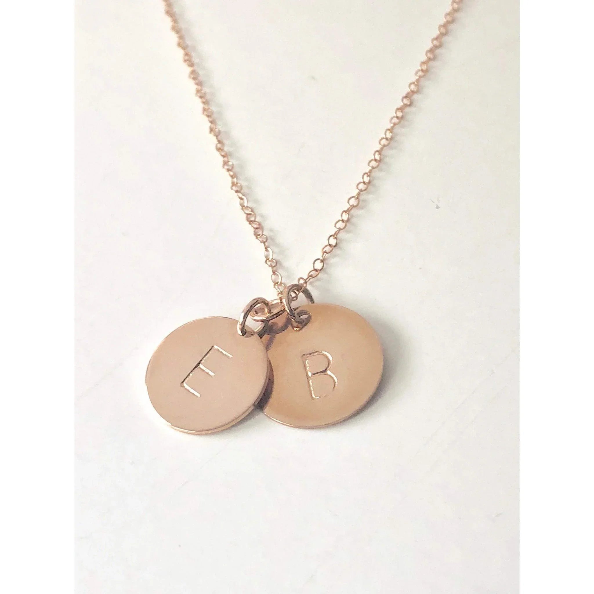 Rose Gold 2 Discs Necklace-Deluxur