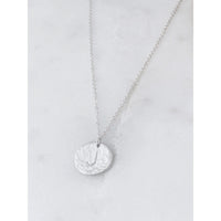 Roxie Hammered Initial Necklace-Deluxur