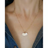 Roxie Hammered Initial Necklace-Deluxur