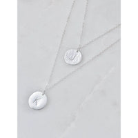 Roxie Hammered Initial Necklace-Deluxur