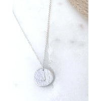Roxie Hammered Initial Necklace-Deluxur