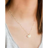 Roxie Hammered Initial Necklace-Deluxur