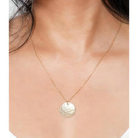 Roxie Hammered Initial Necklace-Deluxur