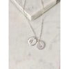 Silver 2 Initial Discs Necklace-Deluxur