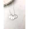 Silver 3 Initial Discs Necklace-Deluxur