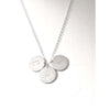 Silver 3 Initial Discs Necklace-Deluxur