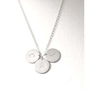 Silver 3 Initial Discs Necklace-Deluxur