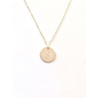 Sophia Large Initial Disc Necklace-Deluxur