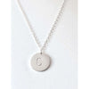 Sophia Large Initial Disc Necklace-Deluxur