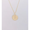 Sophia Large Initial Disc Necklace-Deluxur
