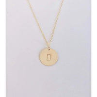 Sophia Large Initial Disc Necklace-Deluxur