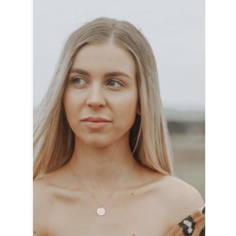 Sophia Large Initial Disc Necklace-Deluxur