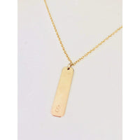 Vertical Initial Bar Necklace-Deluxur