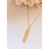 Vertical Initial Bar Necklace-Deluxur