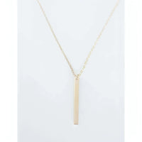 Vertical Initial Bar Necklace-Deluxur