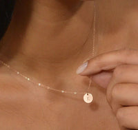 Zoe Rose Gold Initial Necklace-Deluxur