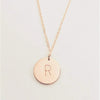 Zoe Rose Gold Initial Necklace-Deluxur